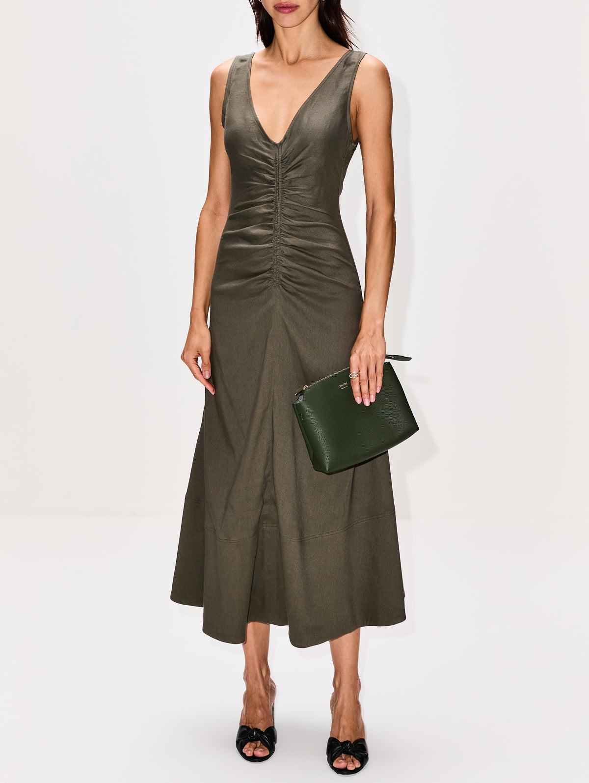 Lina Medium Crossobody Bag,KHAITE,BOTTLE GREEN,Image 2