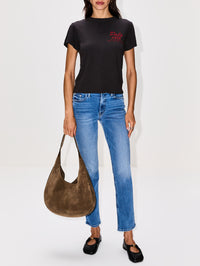 Classic Tee,RE/DONE,WASHED BLACK,Image 2
