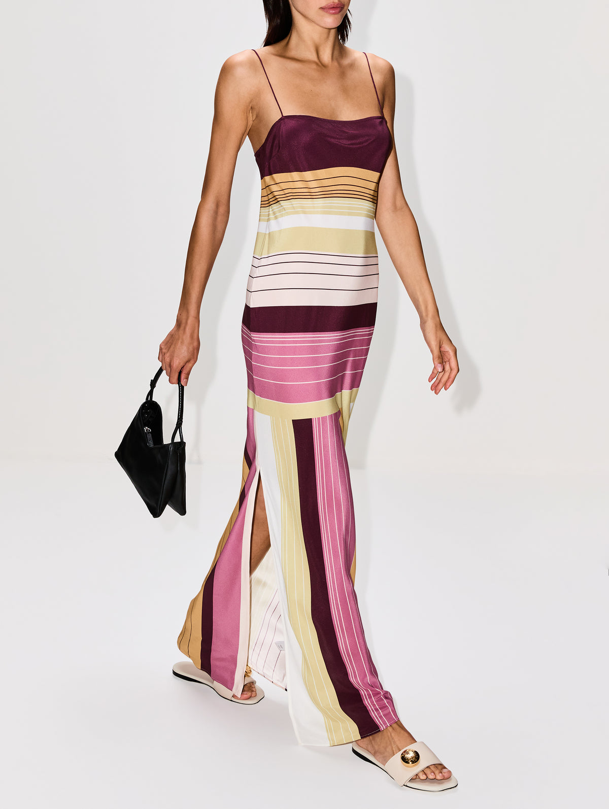 Fontana Slip Dress,SIR.,ESPRESSO,Image 3