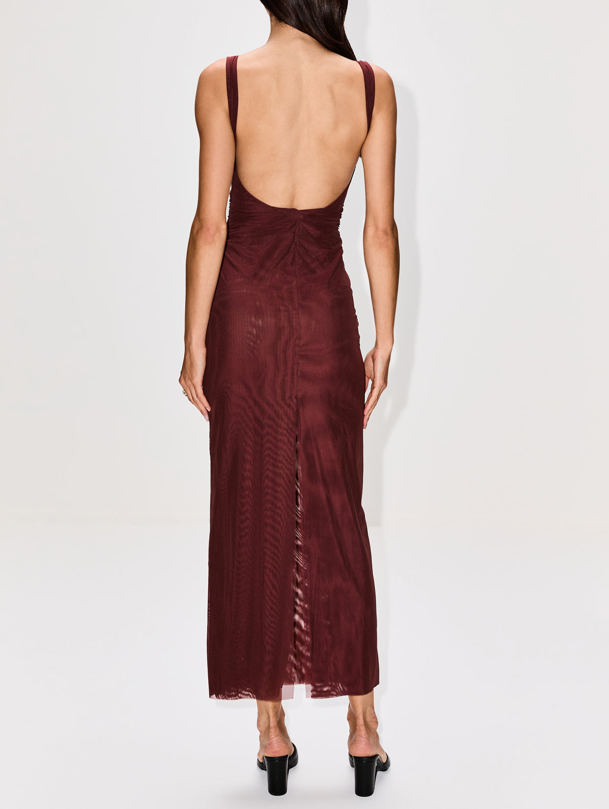 Jacques Twist Midi Dress,SIR.,ESPRESSO,Image 4