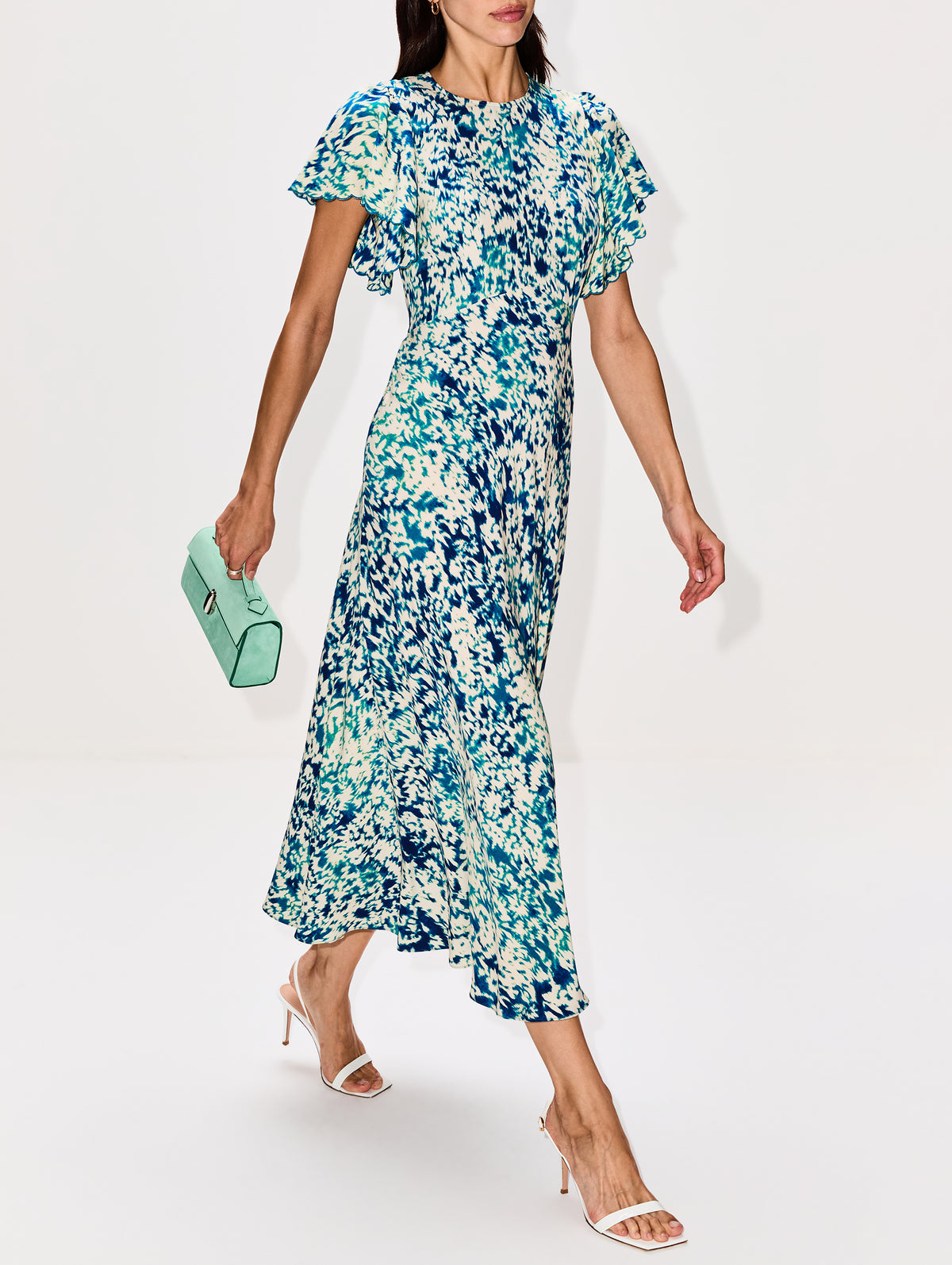 Blithe Flutter Sleeve Dress,ULLA JOHNSON,ATLANTIC,Image 3