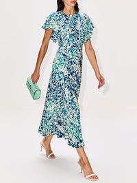 Blithe Flutter Sleeve Dress,ULLA JOHNSON,ATLANTIC,Image 3