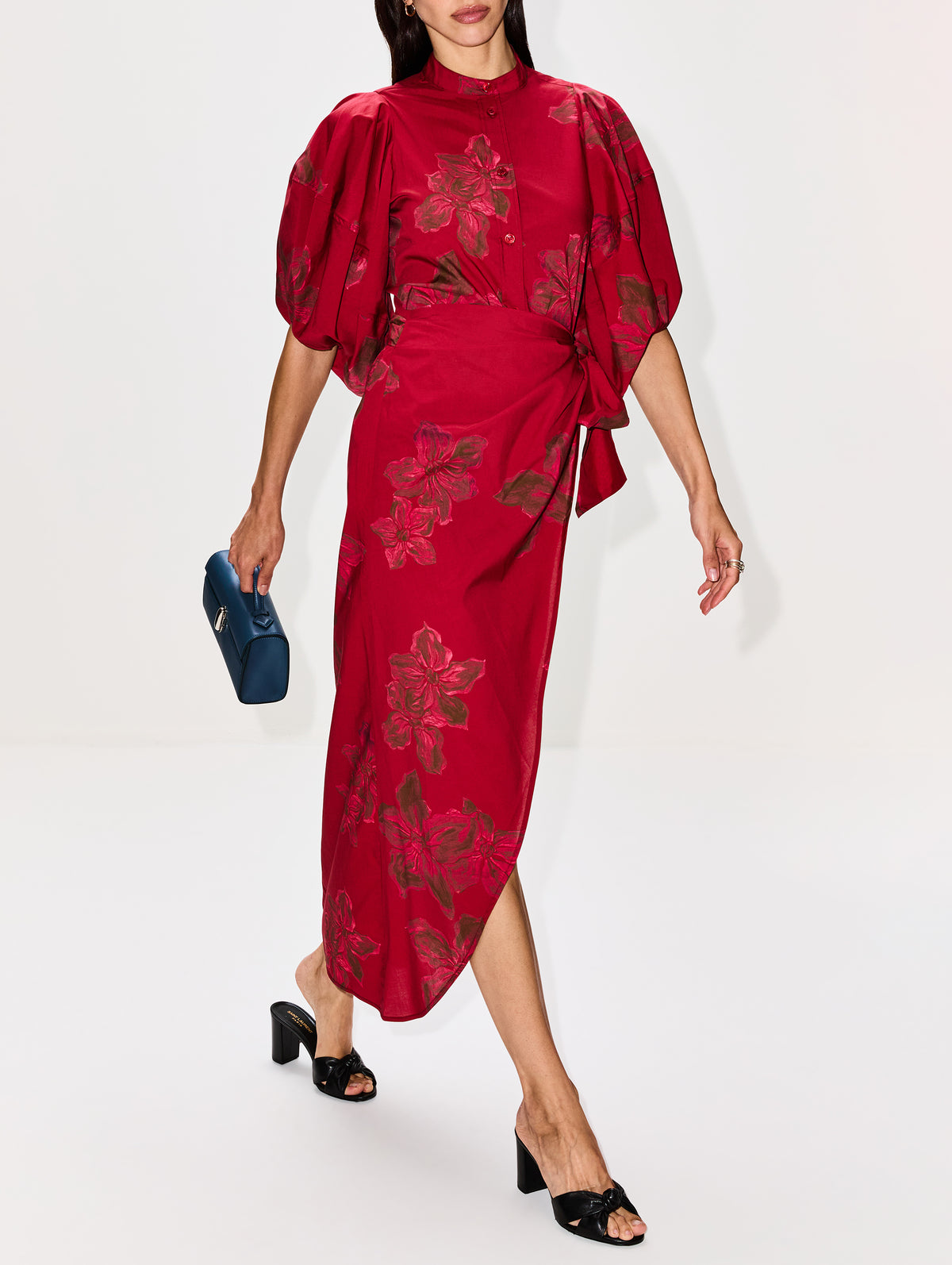 Ewa Skirt,VANESSA BRUNO,CERISE,Image 3