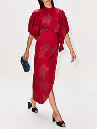Ewa Skirt,VANESSA BRUNO,CERISE,Image 3