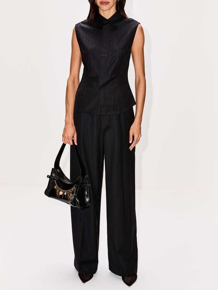 Sorrentino Vest,SIR.,RED PINSTRIPE,Image 1