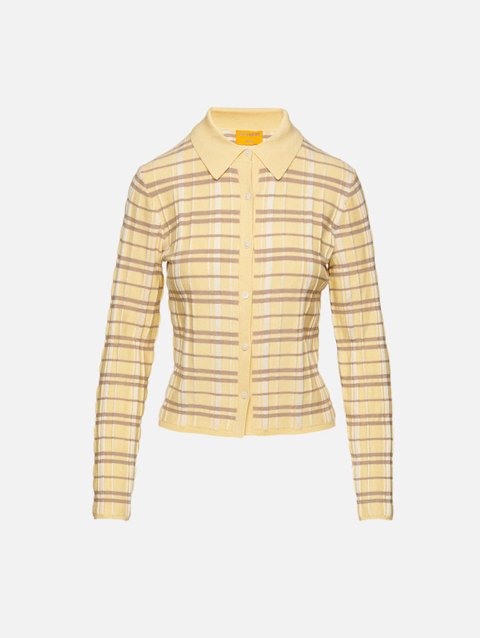 Plaid Elle Shirt,GUEST IN RESIDENCE,BUTTER COMBO,Image 1