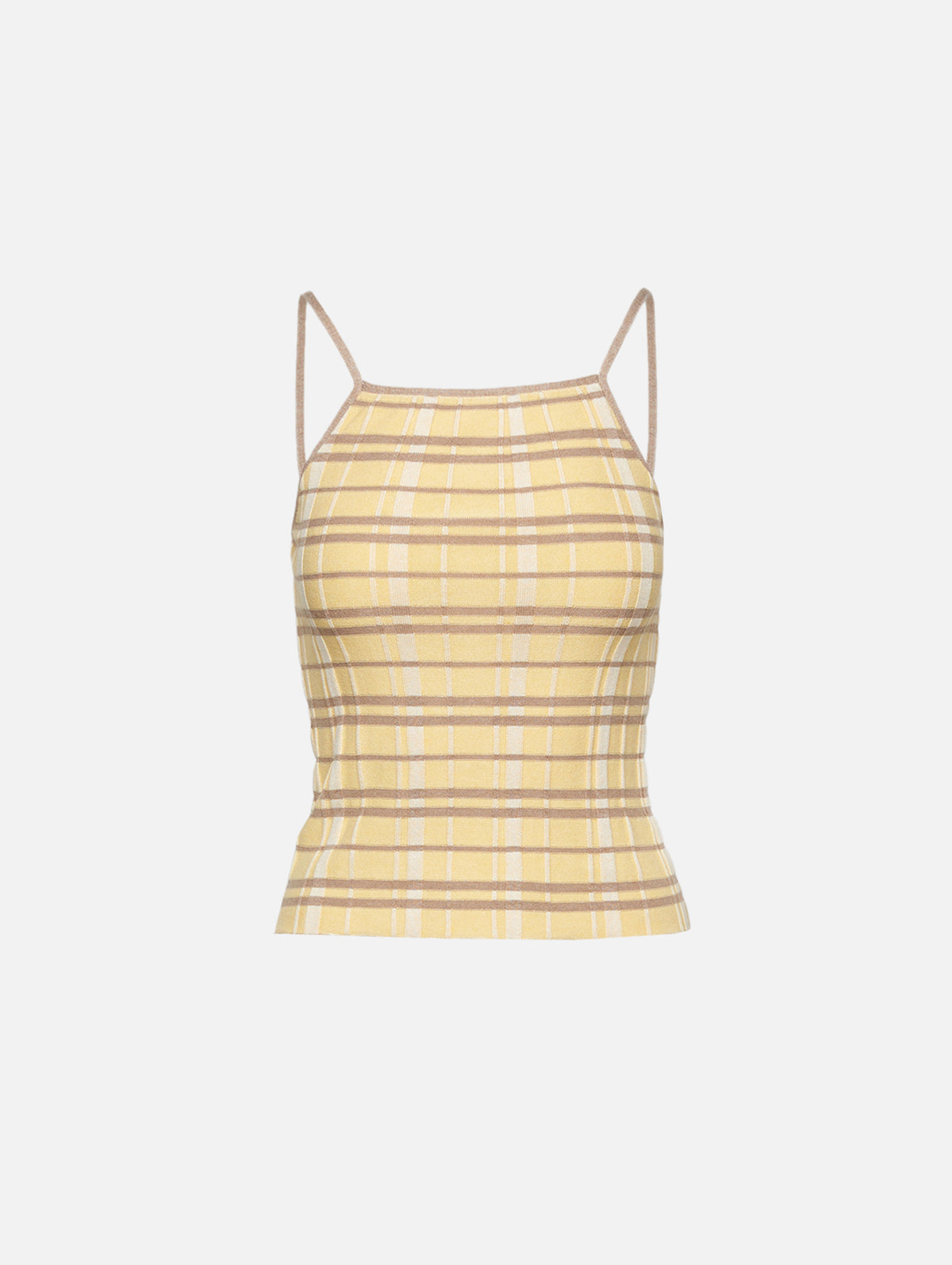 Plaid Tank Top,GUEST IN RESIDENCE,BUTTER COMBO,Image 1