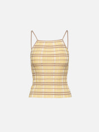 Plaid Tank Top,GUEST IN RESIDENCE,BUTTER COMBO,Image 1