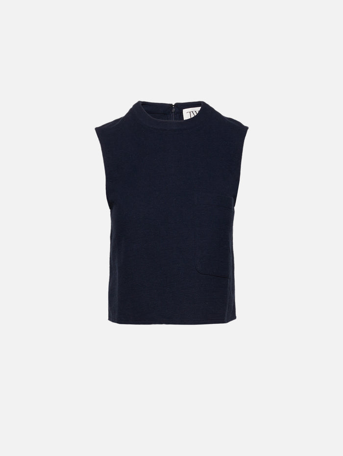 Short Muscle Tank,TWP,MIDNIGHT,Image 1