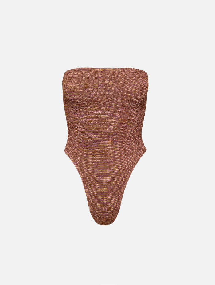 Fane One Piece Swimsuit,BOND-EYE,COCOA BUTTER LUREX,Image 1