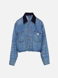 Cropped Chore Jacket,DENIMIST,GALTON INDIGO,Image 1