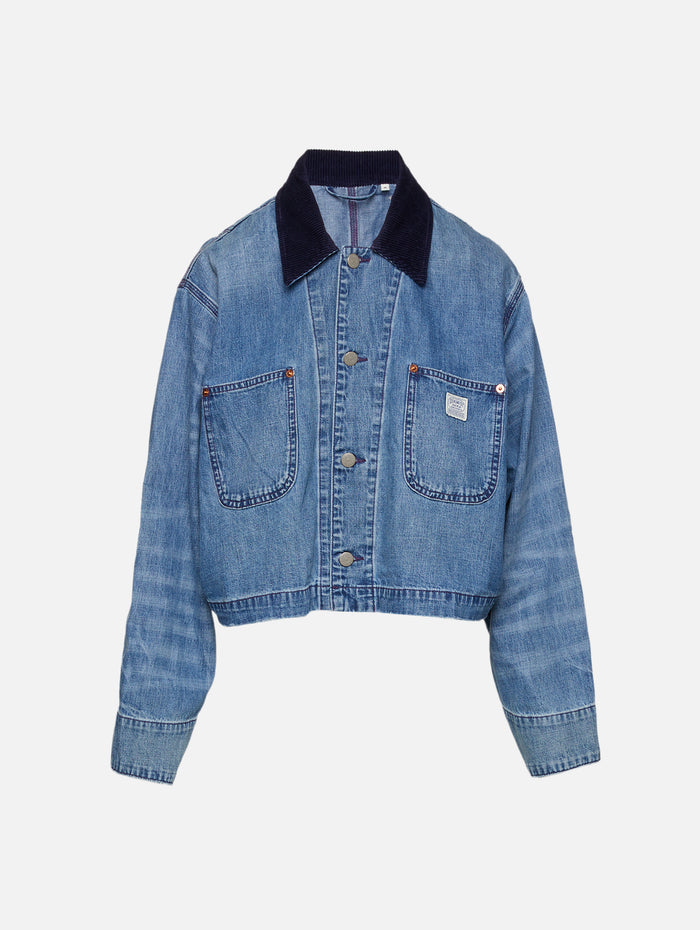Cropped Chore Jacket,DENIMIST,GALTON INDIGO,Image 1