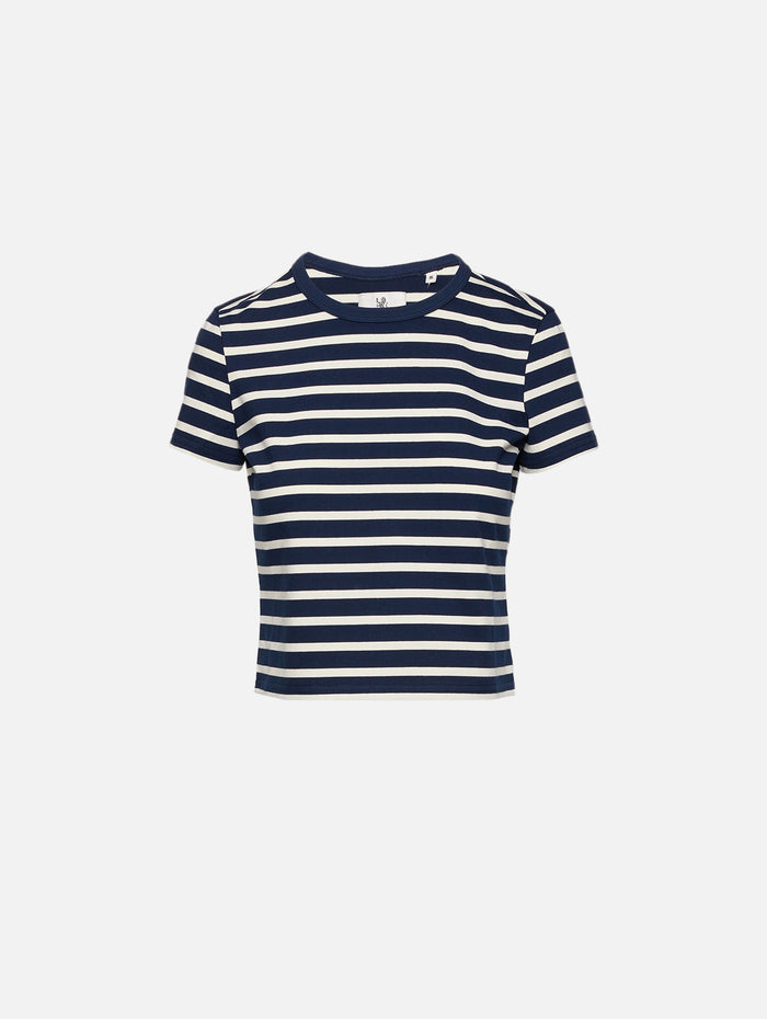 Striped Baby Tee,DENIMIST,BLUE NAVY STRIP,Image 1