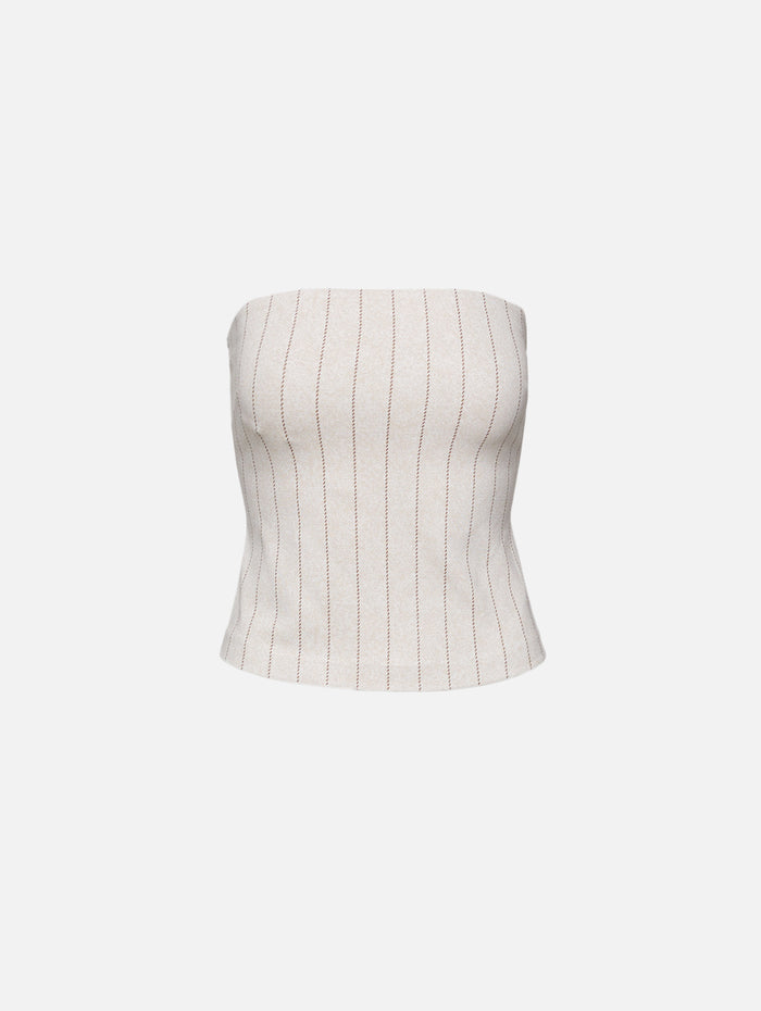 Strapless Bandeau,ROSETTA GETTY,BEIGE/BROWN,Image 1