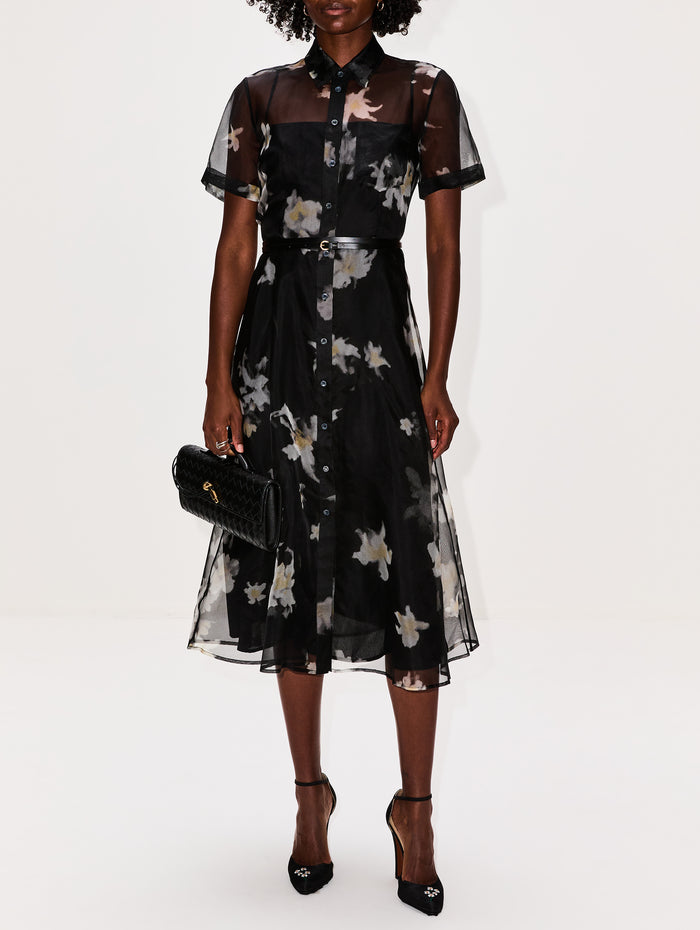 Kiera Dress,ALTUZARRA,BLACK INKY FLOWERS,Image 1
