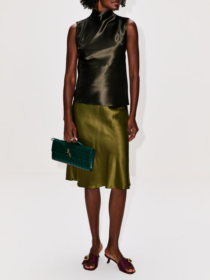 Colson Top,NANUSHKA,DARK GREEN,Image 1