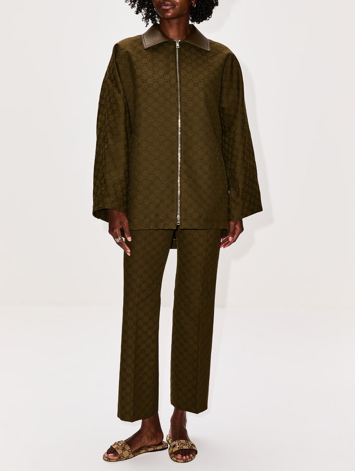 GG Canvas Pant,GUCCI,ARMY GREEN,Image 1