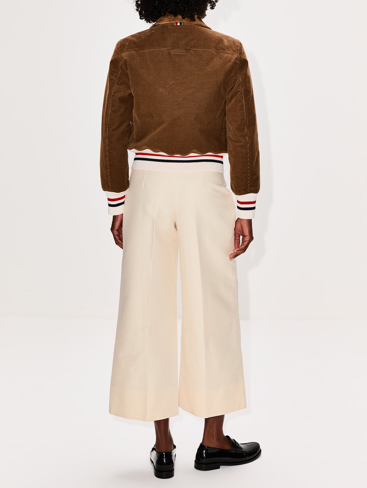 Down Filled Cropped Flight Jacket,THOM BROWNE,BROWN,Image 3