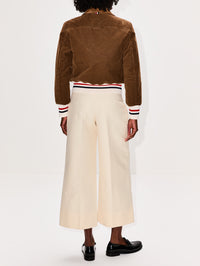 Down Filled Cropped Flight Jacket,THOM BROWNE,BROWN,Image 3