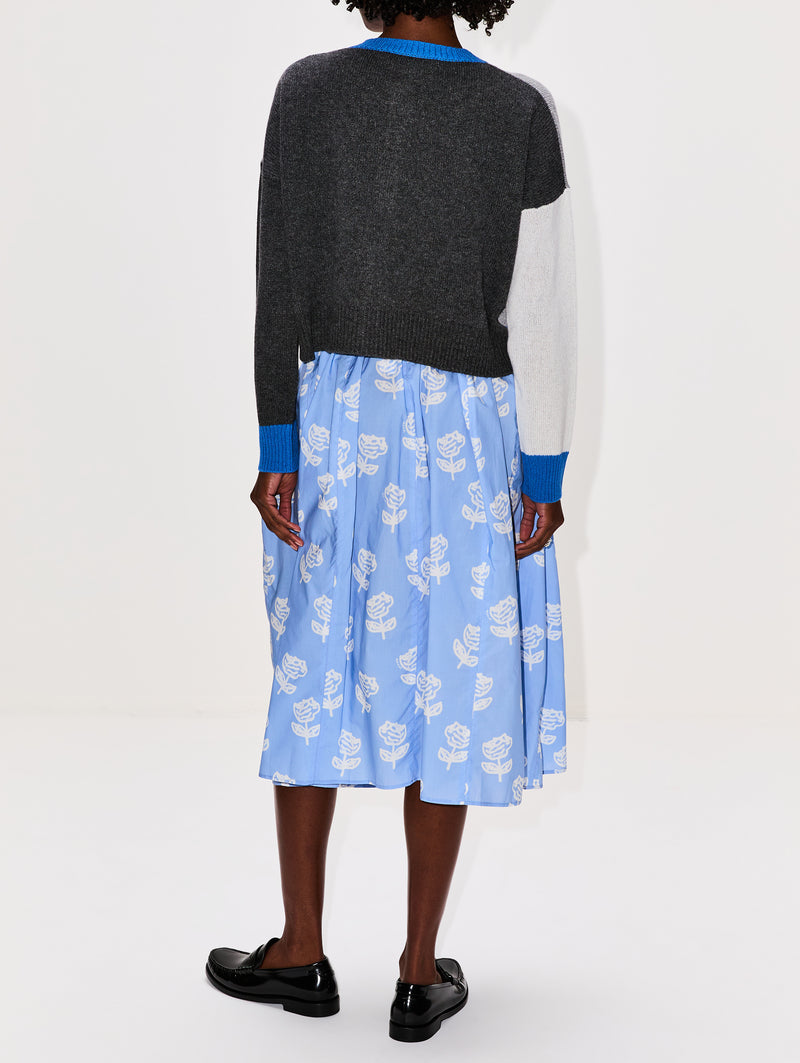 Printed Poplin Skirt