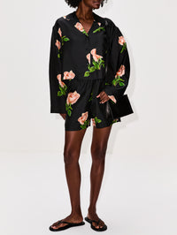 Dylla Short,NANUSHKA,OFF BLACK ROSES,Image 2
