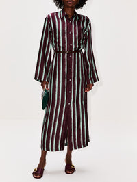 Shirt Dress,ODEEH,CORDOVAN,Image 2