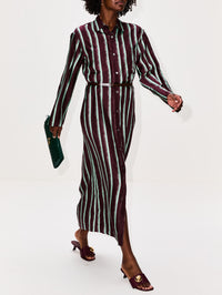 Shirt Dress,ODEEH,CORDOVAN,Image 3