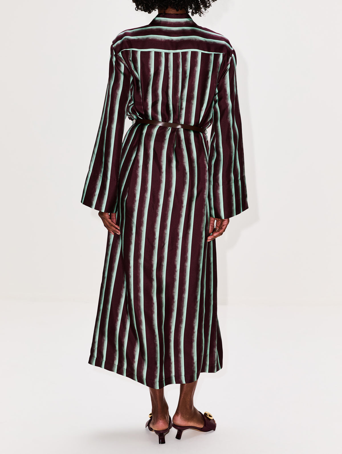 Shirt Dress,ODEEH,CORDOVAN,Image 4