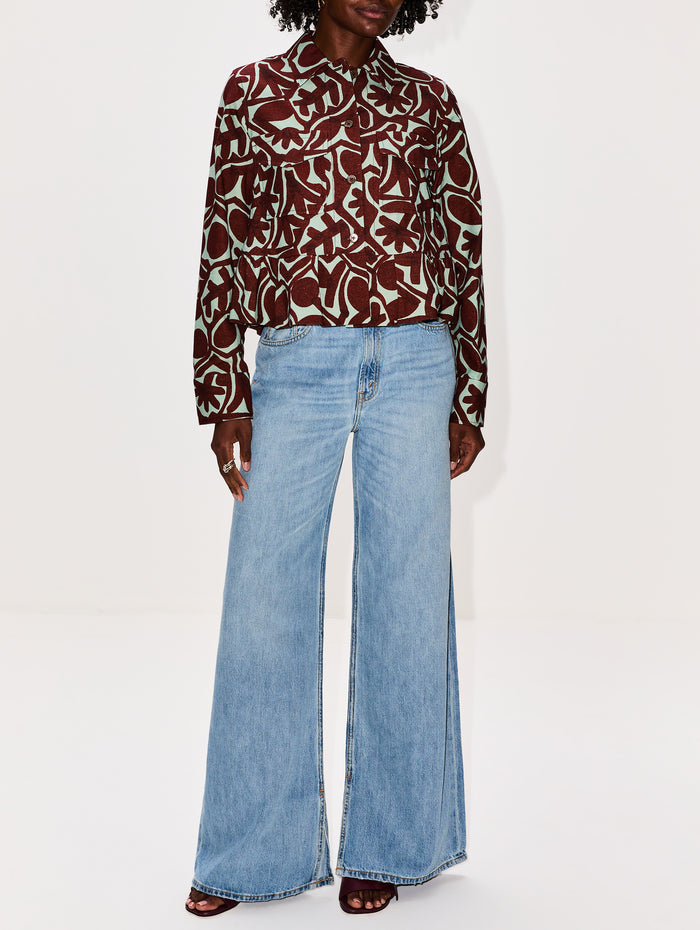 Ruffle Jacket,ODEEH,RED EARTH,Image 1