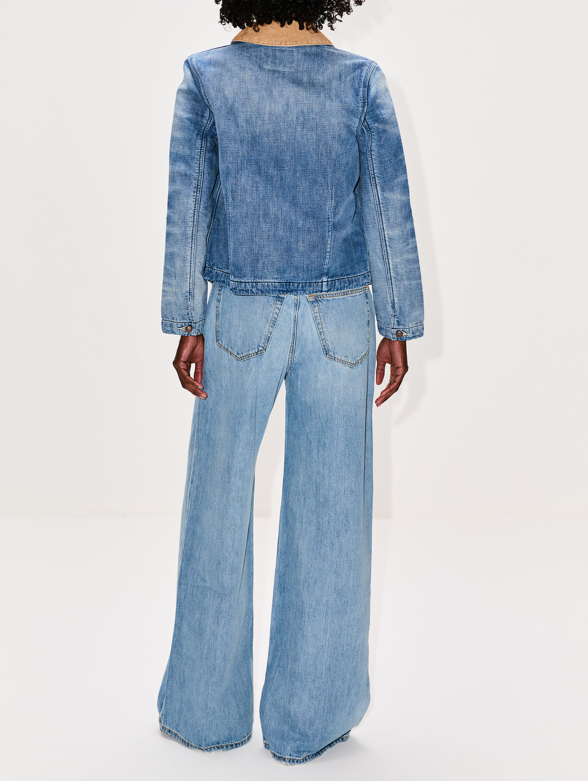 Cropped Chore Coat,R13,CALLI BLUE,Image 3