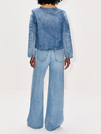 Cropped Chore Coat,R13,CALLI BLUE,Image 3