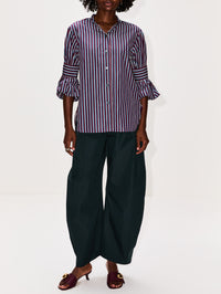 Puff Sleeve Shirt,ODEEH,BORDEAUX,Image 2