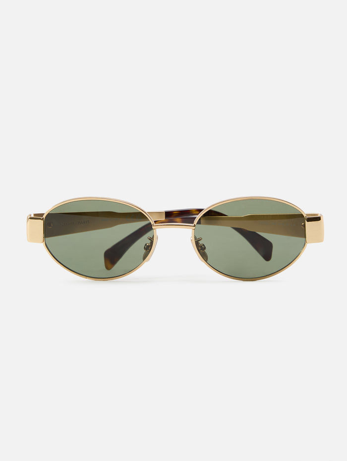 Triomphe Metal Sunglasses,CELINE EYEWEAR,GOLD,Image 1