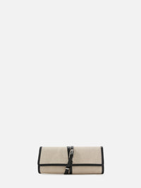 Belted Clutch,LIFFNER,NATURAL/BLACK/SILVER,Image 1