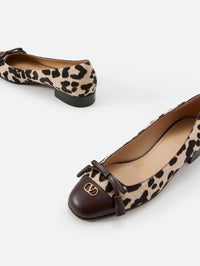 Valet Du Roi Ballerina Flat,VALENTINO GARAVANI,NATURALE-MARRONE/OAK BROWN,Image 2