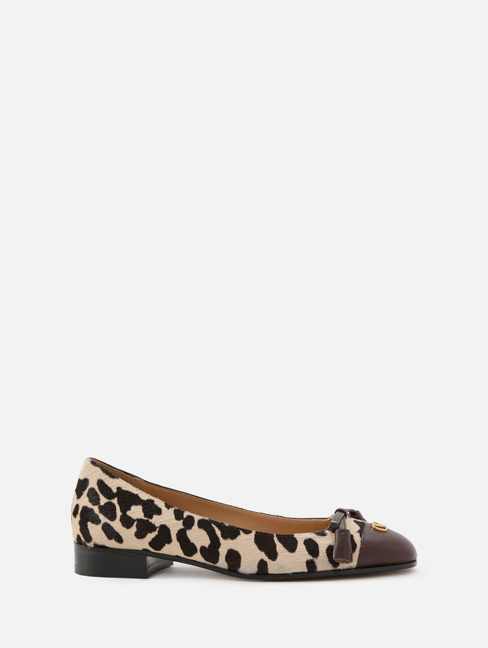 Valet Du Roi Ballerina Flat,VALENTINO GARAVANI,NATURALE-MARRONE/OAK BROWN,Image 1