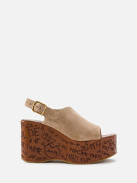 Maxime Wedge Slingback,CHLOÉ,SANDY BROWN,Image 1