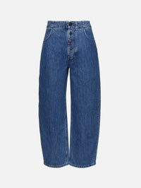 Elodie Curved Leg Jean,FFORME,DENIM BLUE,Image 1