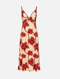 Sendero De Astromelias Dress,JOHANNA ORTIZ,ECRU/WINE/PINK,Image 1