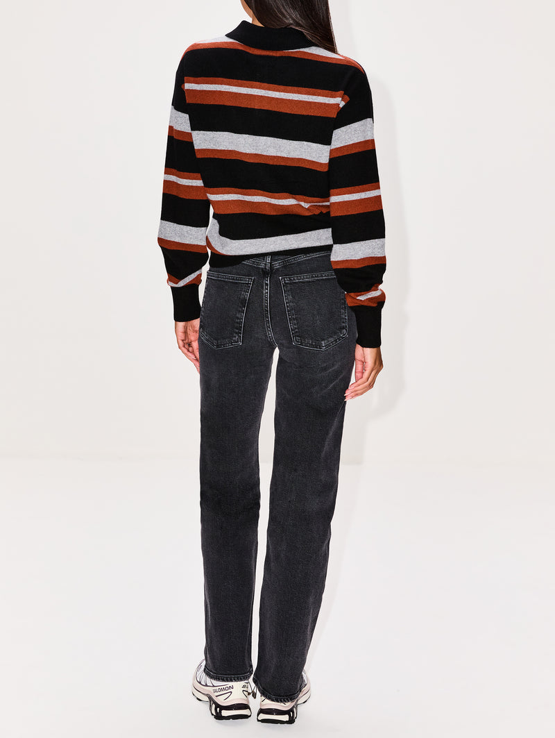 Collegiate Stripe Polo Shirt