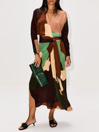 Belted Clutch,LIFFNER,EMERALD/GOLD,Image 2