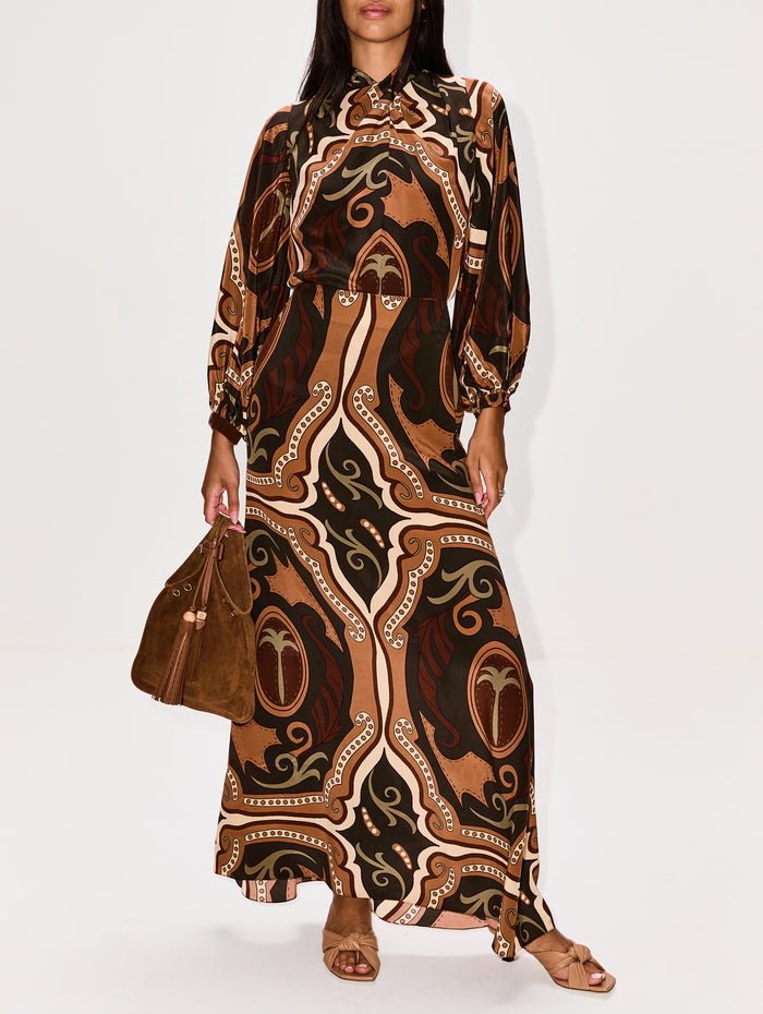 Intricate Islands Top,JOHANNA ORTIZ,GREEN/LIGHT PINK/PAPRIKA,Image 1