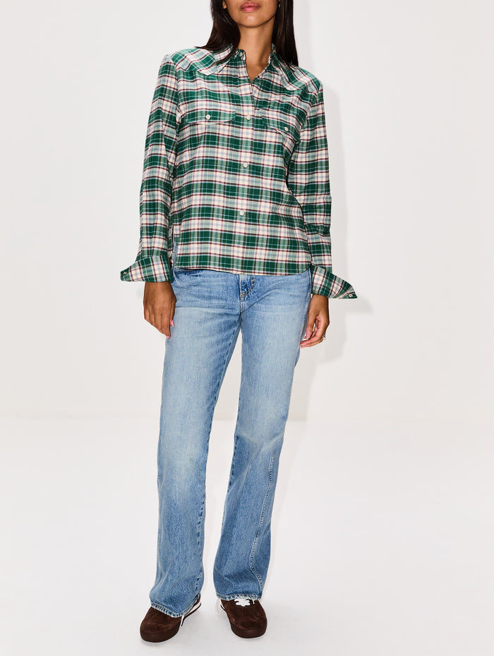 New Carter Shirt,TWP,GREEN MULTI,Image 1
