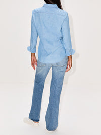 Monti Denim Shirt,NILI LOTAN,CHAMBRAY,Image 3