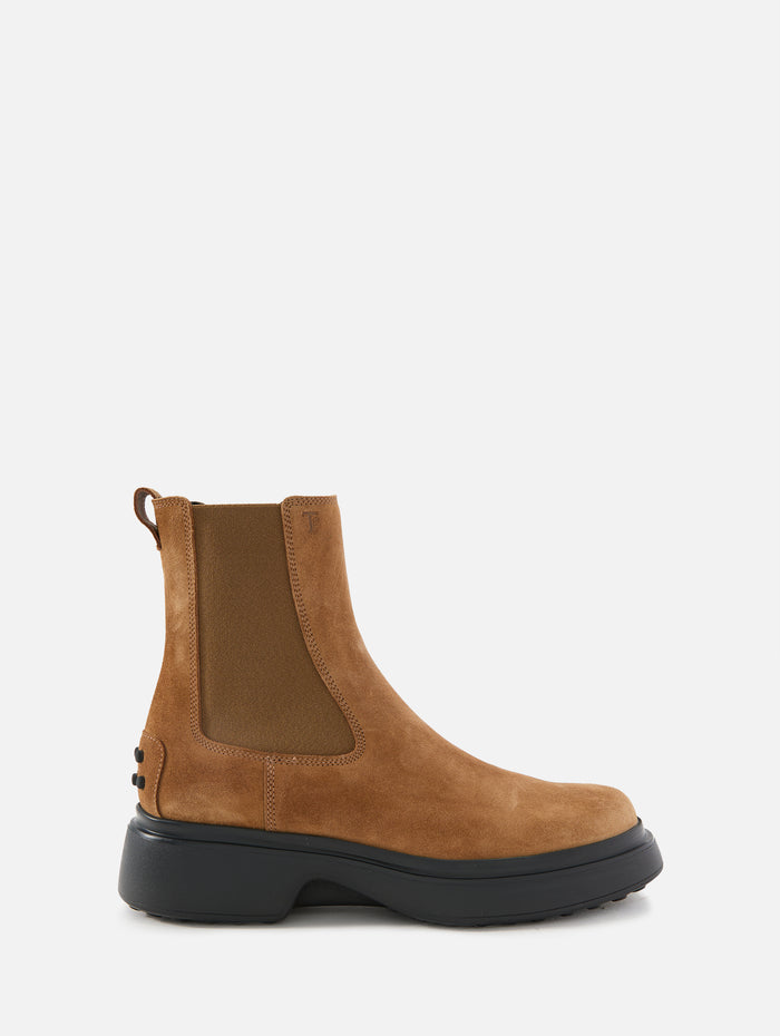 Chunky Elastic Bootie,TOD'S,SIGARO CHIARO,Image 1