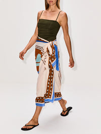 Ayahuasca Pareo,JOHANNA ORTIZ,ECRU/BLUE/ORANGE,Image 3