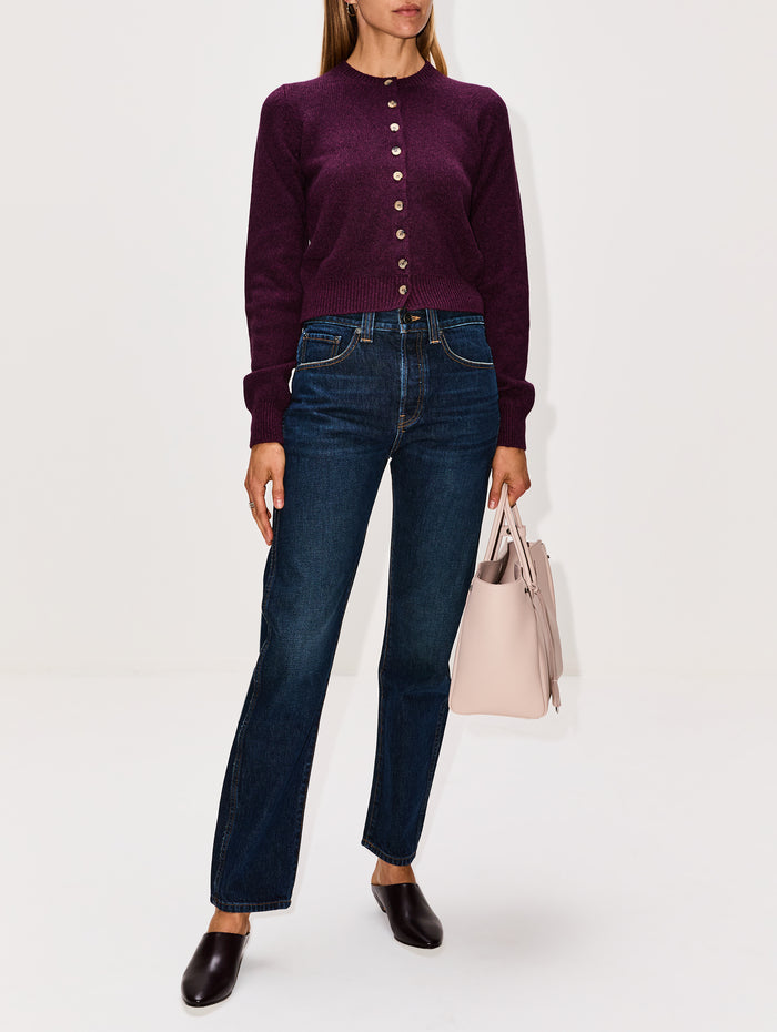 Everheart Cardigan,KHAITE,PLUM,Image 1