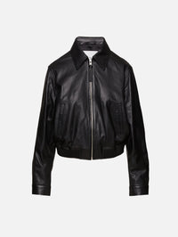 Leather Jacket,CLOSED,BLACK,Image 1