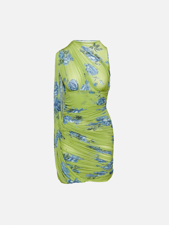 Draped Printed Dress,MAGDA BUTRYM,GREEN,Image 1