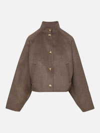 Nyma Cropped Jacket,LOULOU DE SAISON,TAUPE MELANGE,Image 1